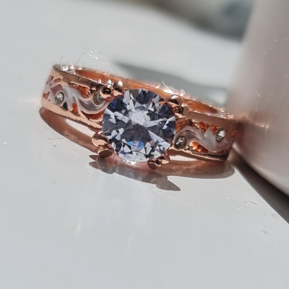 Rose Gold Tone Fashion Ring size 8 BRAND NEW